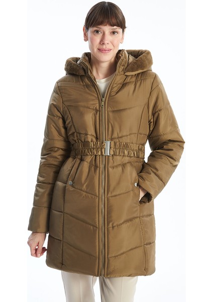 Yeni Sezon Kapüşonlu Kadın Şişme Mont