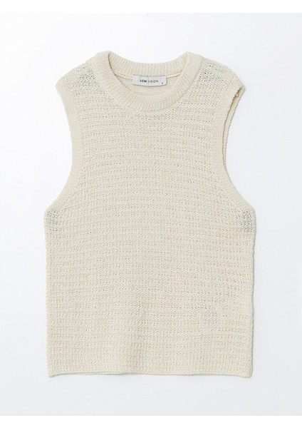 Yeni Sezon Bisiklet Yaka Ajurlu Kadın Triko Süveter indirimleri