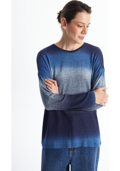 Yeni Sezon Bisiklet Yaka Batik Kadın Tişört