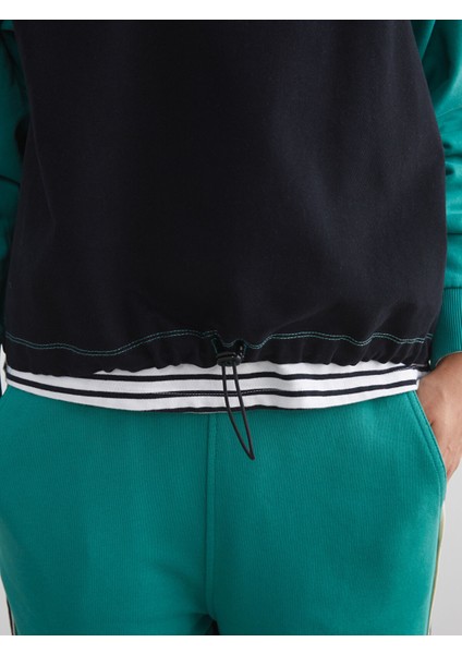 Yeni Sezon Renk Bloklu Oversize Kadın Sweatshirt modelleri