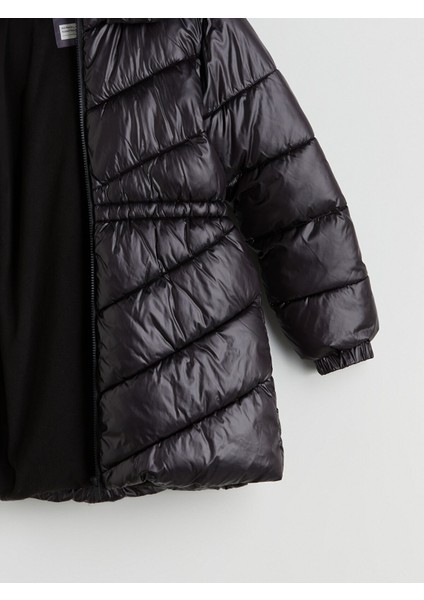 Yeni Sezon Kapüşonlu Kız Çocuk Uzun Şişme Mont fiyatları