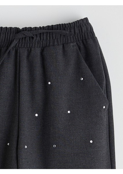 Yeni Sezon Beli Lastikli Taşlı Kız Çocuk Pantolon fiyatları