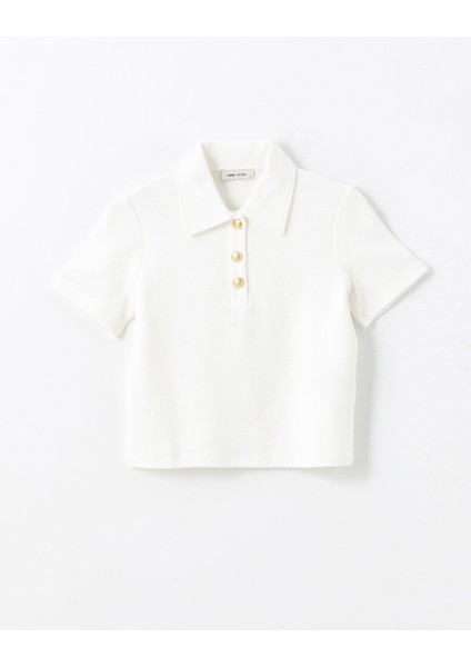 Yeni Sezon Polo Yaka Dokulu Kadın Tişört indirimleri