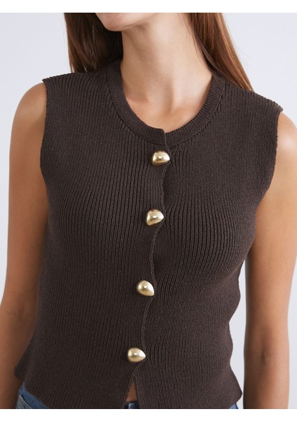 Yeni Sezon Bisiklet Yaka Kadın Triko Yelek modelleri