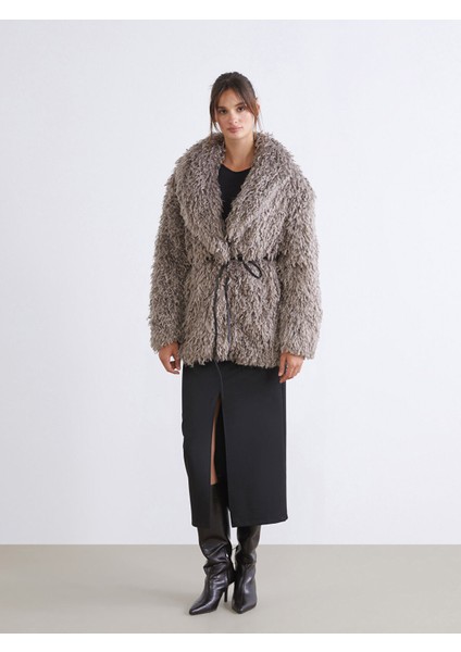 Yeni Sezon Bisiklet Yaka Kadın Kürk Mont fiyatları