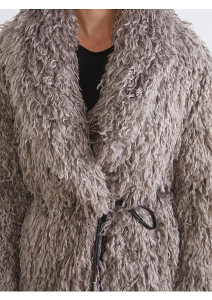 Yeni Sezon Bisiklet Yaka Kadın Kürk Mont fırsatları