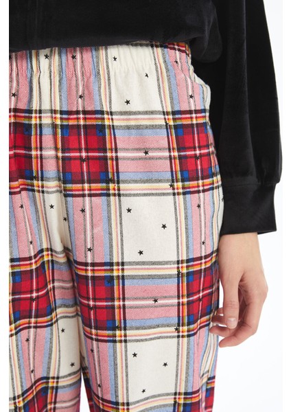 Yeni Sezon Beli Lastikli Desenli Kadın Pijama Altı modelleri