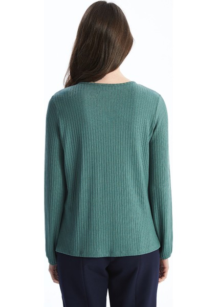 Yeni Sezon Bisiklet Yaka Desenli Kadın Tişört fırsatları