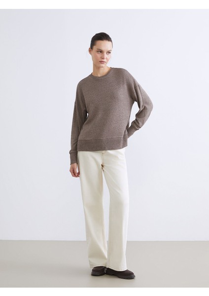 Yeni Sezon Bisiklet Yaka Oversize Kadın Sweatshirt fiyatları