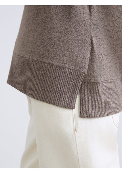 Yeni Sezon Bisiklet Yaka Oversize Kadın Sweatshirt modelleri