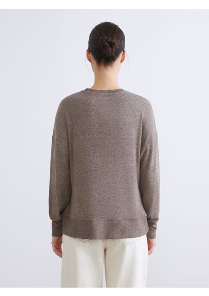 Yeni Sezon Bisiklet Yaka Oversize Kadın Sweatshirt fırsatları