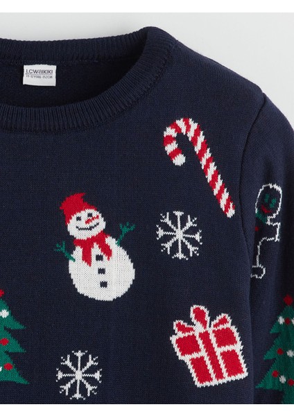 Yeni Sezon Bisiklet Yaka Yılbaşı Temalı Erkek Çocuk Triko Kazak fiyatları