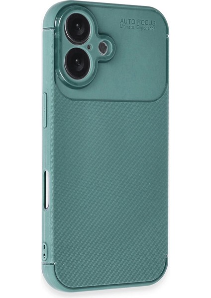 Iphone 16 Kılıf Auto Focus Karbon Kapak - Koyu Yeşil fiyatları