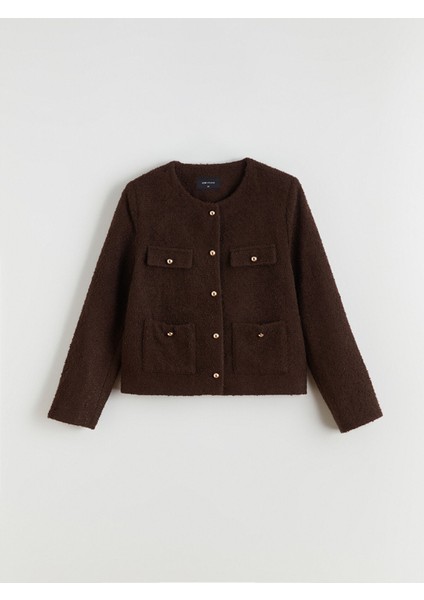Yeni Sezon Bisiklet Yaka Kadın Tüvit Ceket indirimleri