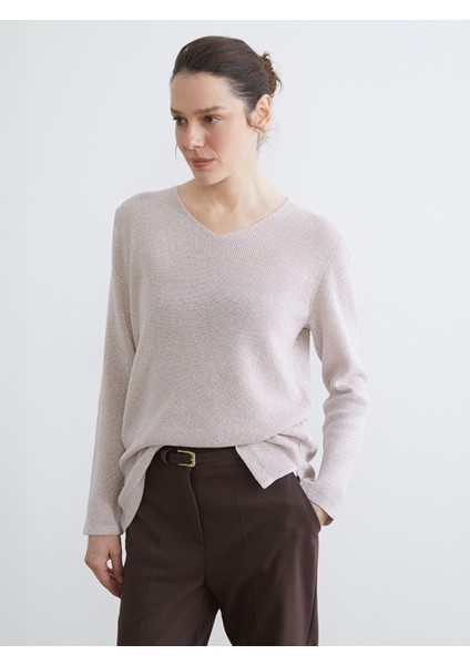 Yeni Sezon V Yaka Kadın Triko Kazak