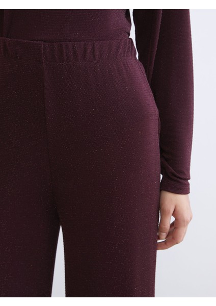 Yeni Sezon Standart Fit Payetli Kadın Pantolon modelleri