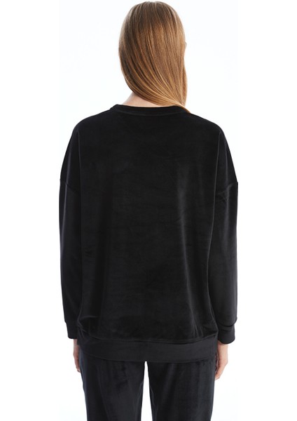 Yeni Sezon Bisiklet Yaka Düz Uzun Kollu Kadın Pijama Üst fırsatları