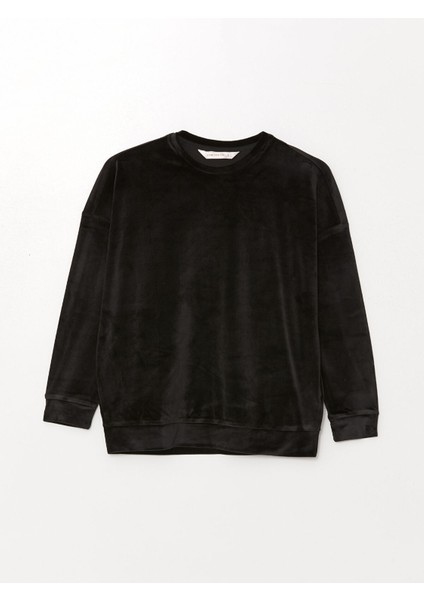 Yeni Sezon Bisiklet Yaka Düz Uzun Kollu Kadın Pijama Üst indirimleri