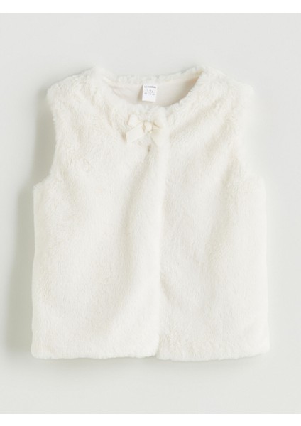 Yeni Sezon Bisiklet Yaka Suni Kürklü Kız Çocuk Yelek