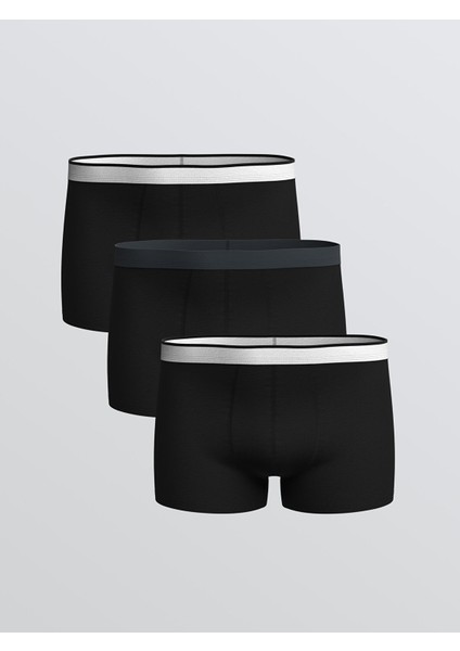 Yeni Sezon Standart Kalıp Pamuklu Esnek Erkek Boxer 3'lü