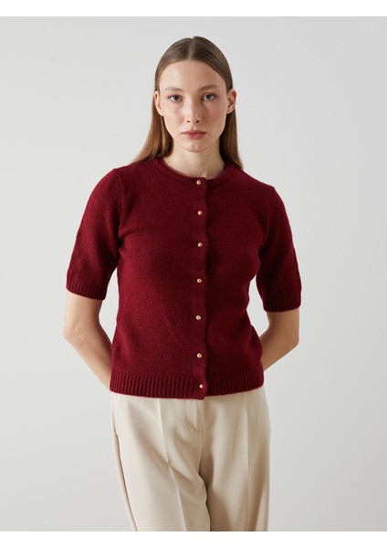 Yeni Sezon Bisiklet Yaka Kadın Triko Hırka