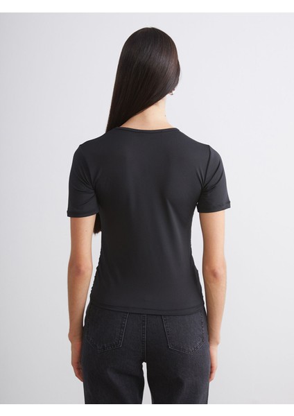 Yeni Sezon V Yaka Büzgülü Bluz fırsatları