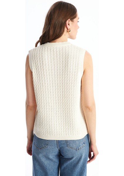 Yeni Sezon Bisiklet Yaka Ajurlu Kadın Triko Süveter fırsatları