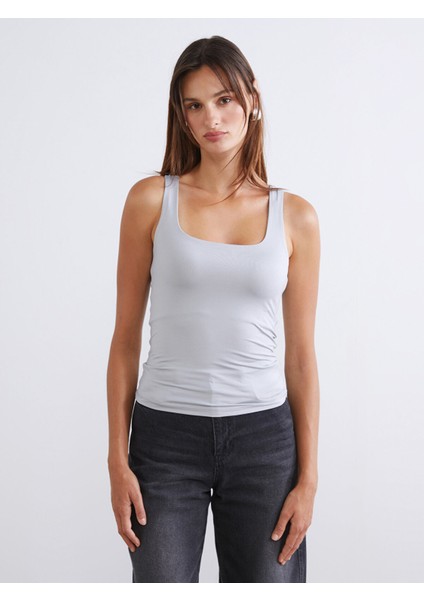 Yeni Sezon Kare Yaka Kadın Atlet 2'li modelleri