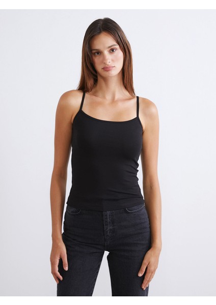 Yeni Sezon Kare Yaka Kadın Atlet 2'li modelleri