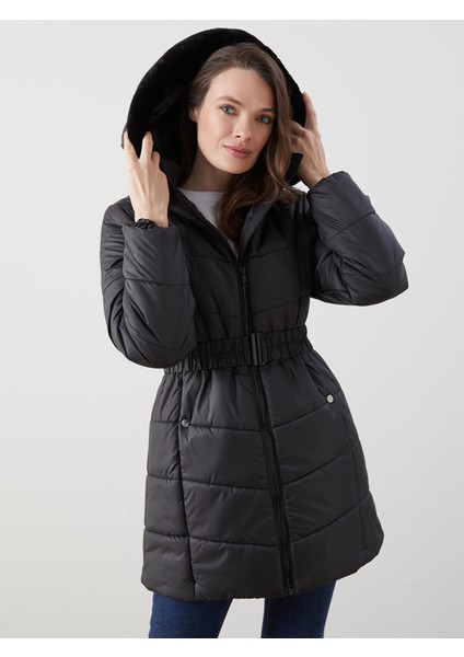 Yeni Sezon Kapüşonlu Kadın Şişme Mont