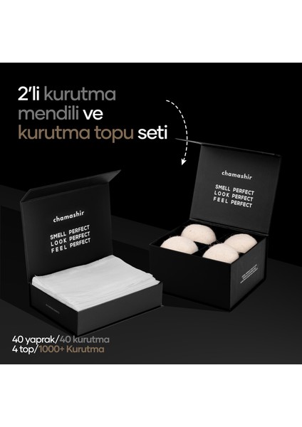 4'lü Doğal Yün Kurutma Topu ve Kurutma Mendili Seti