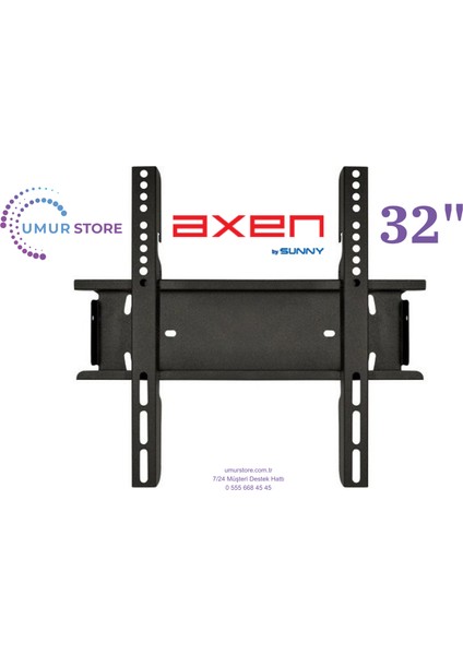 AX32DAB04 Hd 32" 82 Ekran Uydu Alıcılı 32”, 39”, 40” Uyumlu LCD LED Tv Sabit Duvar Askı Aparatı modelleri