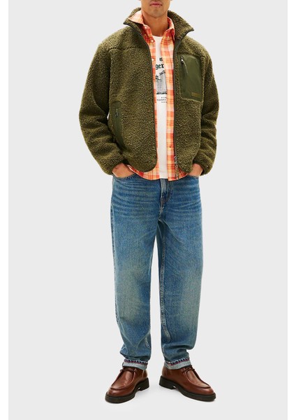 Regular Fit Dik Yaka Polar Femuarlı Ceket Erkek Ceket MW0MW40420 Mt1 modelleri