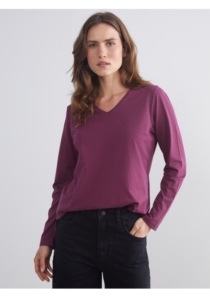 Yeni Sezon V Yaka Kadın Tişört