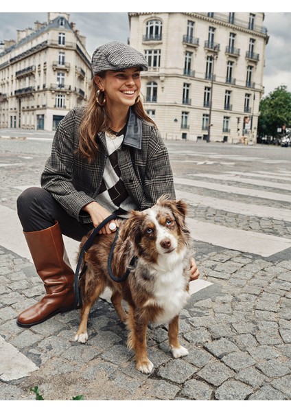 Yeni Sezon Gömlek Yaka Ekose Oversize Kadın Kaşe Ceket fırsatları