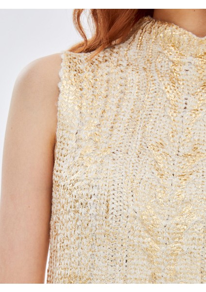 Yeni Sezon Yarım Balıkçı Yaka Kendinden Desenli Kadın Triko Süveter fiyatları