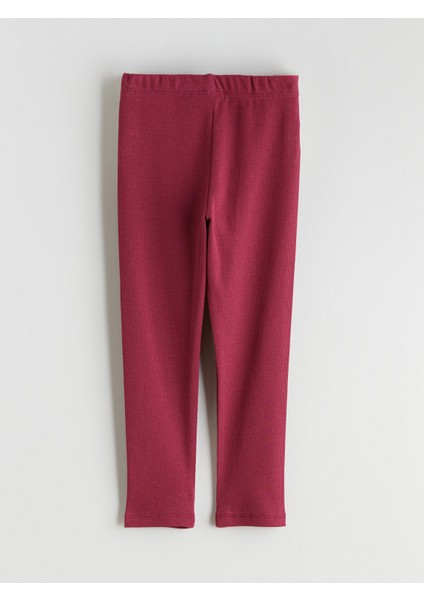 Yeni Sezon Beli Lastikli Basic Kız Çocuk Tayt