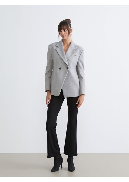 Yeni Sezon Kruvaze Yaka Kadın Kaşe Blazer Ceket fiyatları