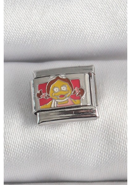 316L Çelik Gümüş Renk Renkli Çocuk Işlemeli Nomination Charm - TJ-BC1388