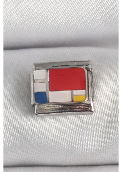 316L Çelik Gümüş Renk Karışık Renk Portre Model Nomination Charm - TJ-BC1390