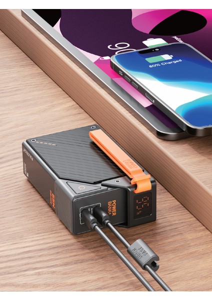 FP43 20000MAH 65W Süper Hızlı Şarj Powerbank | LCD Akıllı Ekran, Dahili Usb-C Kablo, 2×usb-C Çıkış, Düşük Isı Koruması indirimleri