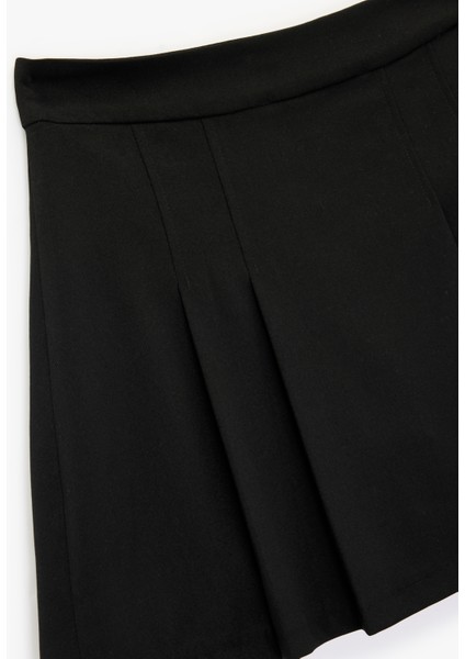 Viskon Karışımlı Pileli Mini Şort Etek modelleri