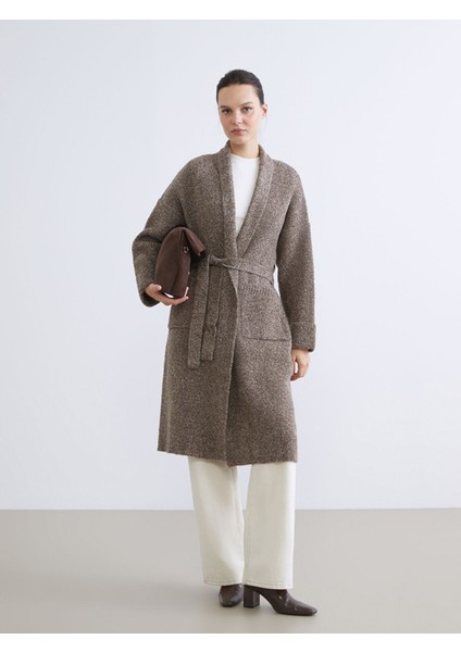 Yeni Sezon Şal Yaka Kadın Triko Hırka modelleri