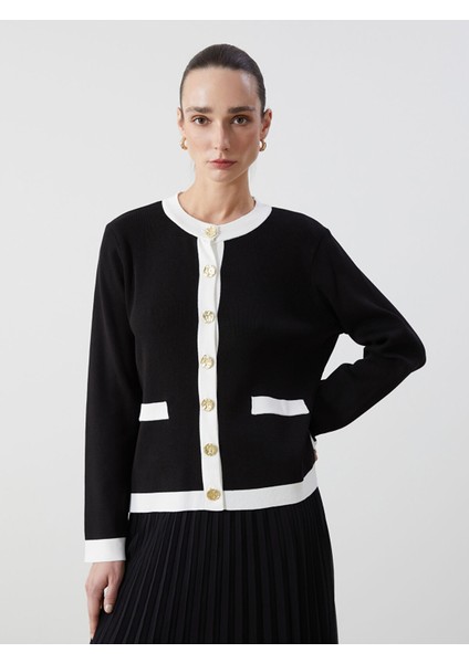 Yeni Sezon Bisiklet Yaka Kadın Hırka