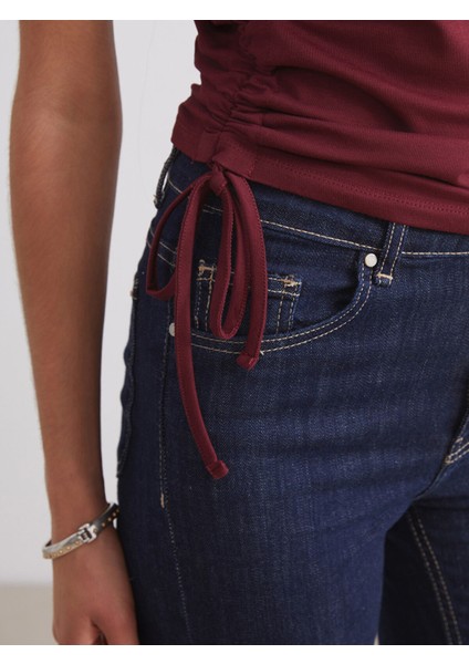 Yeni Sezon Kare Yaka Büzgülü Kadın Atlet 2'li indirimleri