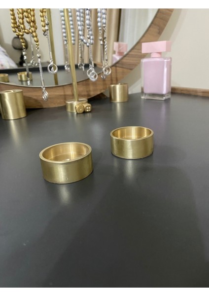 El Yapımı Som Pirinç Tealight Mumluk ( 1 Adet ) fırsatları