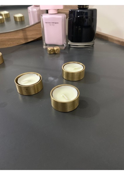 El Yapımı Som Pirinç Tealight Mumluk ( 1 Adet ) indirimleri
