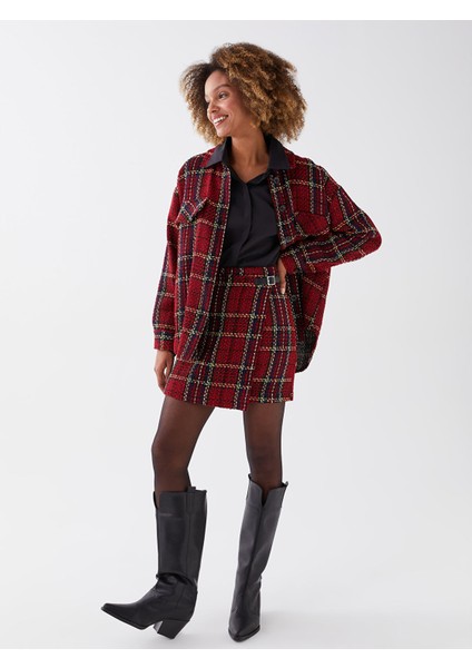 Yeni Sezon Kemer Kapamalı Ekose Kadın Etek fiyatları