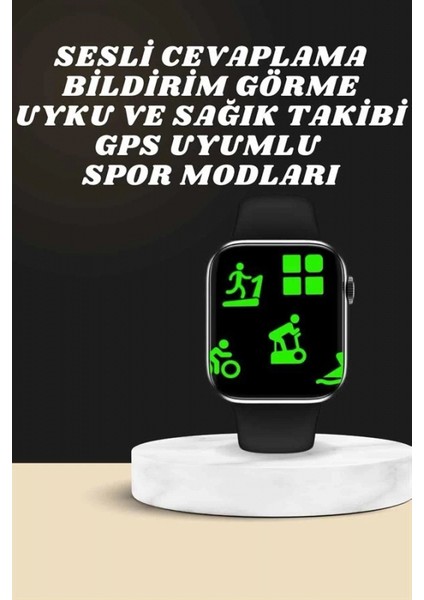 Akıllı Saat Wireless Şarj Yüksek Çözünürlüklü Müzik Dinleme Sesli Cevaplama fırsatları