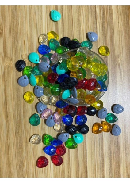 Oya, Abiye, Havlu, Takı, Örgü Vb. El Işleme Plastik Gözyaşı Damla Boncuk. 25GR. Tahmini 195 Adet. fiyatları